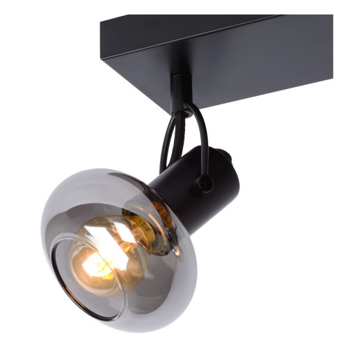 LUCIDE MADEE Ceiling spotlight  3x E14/25W Back/Smoke gla bodové svítidlo, bodovka - obrázek