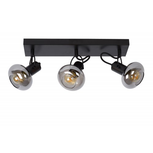 LUCIDE MADEE Ceiling spotlight  3x E14/25W Back/Smoke gla bodové svítidlo, bodovka - obrázek