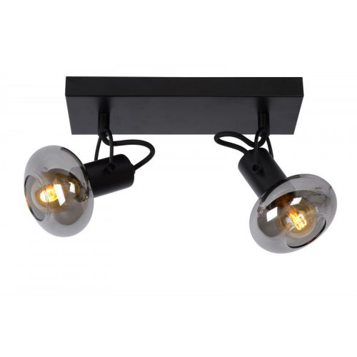 LUCIDE MADEE Ceiling spotlight  2x E14/25W Back/Smoke gla bodové svítidlo, bodovka - obrázek
