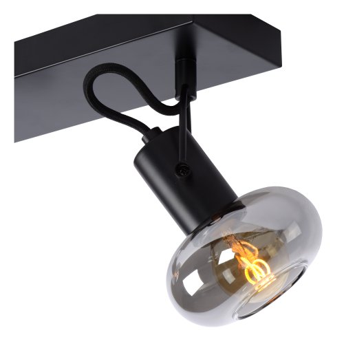 LUCIDE MADEE Ceiling spotlight  2x E14/25W Back/Smoke gla bodové svítidlo, bodovka - obrázek