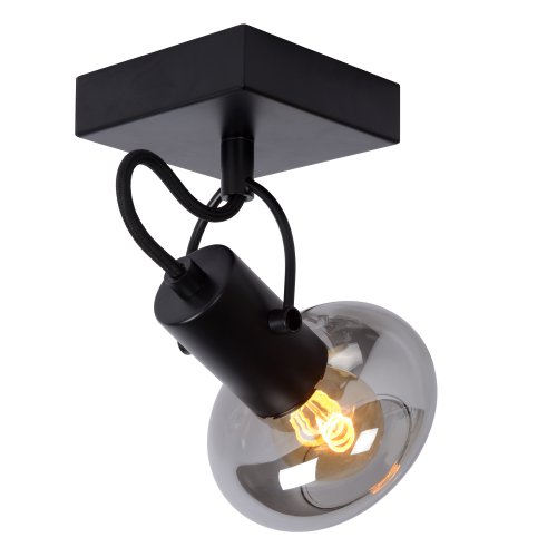 LUCIDE MADEE Ceiling spotlight  1x E14/25W Back/Smoke gla bodové svítidlo, bodovka - obrázek
