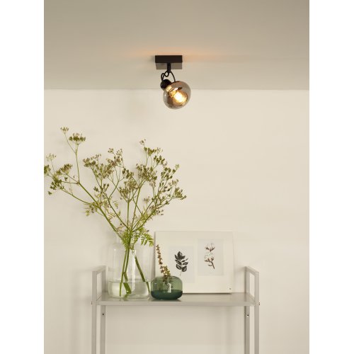 LUCIDE MADEE Ceiling spotlight  1x E14/25W Back/Smoke gla bodové svítidlo, bodovka - obrázek