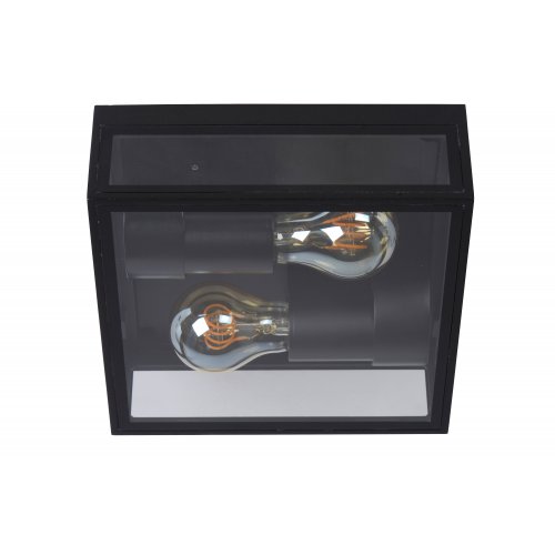 LUCIDE DUKAN Outside Ceiling light 2xE27/40W Black - obrázek