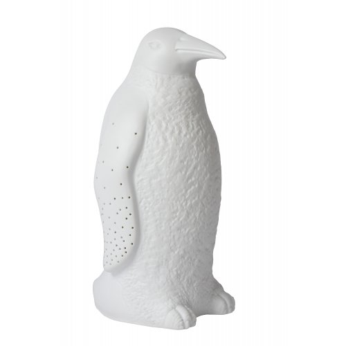 LUCIDE PINGUIN Table Lamp E14 H25.7cm White Porcelain stolní lampa - obrázek