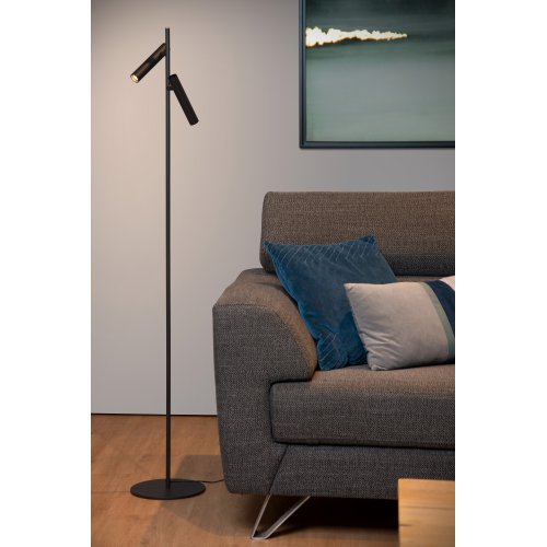 LUCIDE PHILON Floorlamp Led 2x4.5W/2x380LM Black stojací lampa - obrázek