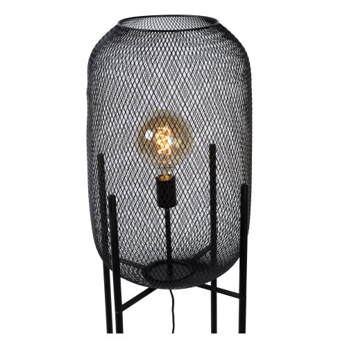 LUCIDE MESH - Floor lamp - Ă 35 cm - E27 - Black stojací lampa - obrázek