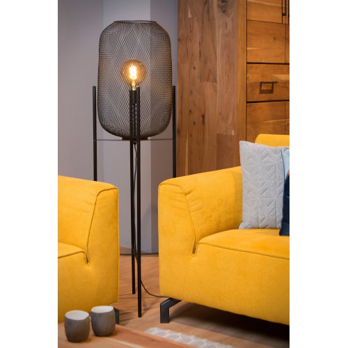 LUCIDE MESH - Floor lamp - Ă 35 cm - E27 - Black stojací lampa - obrázek