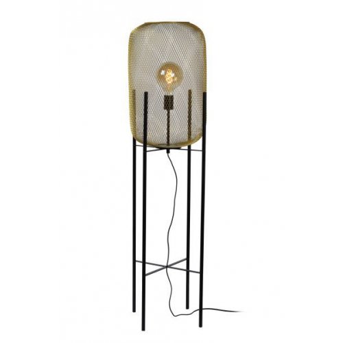 LUCIDE MESH - Floor lamp - Ă 35 cm - E27 - Satin Brass stojací lampa - obrázek