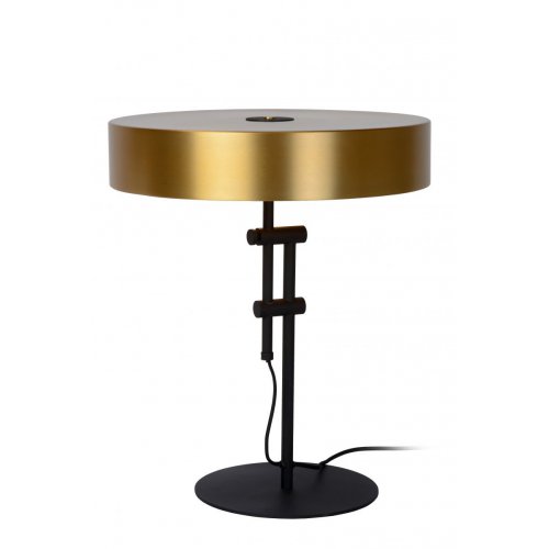 LUCIDE GIADA Table lamp 2x E27 /40W Matt Black/Satin Bras stolní lampa