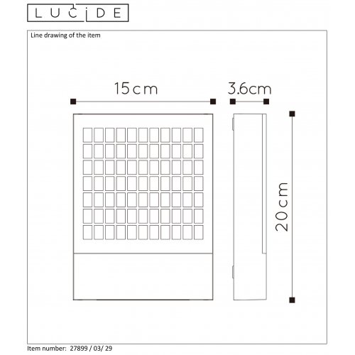 LUCIDE DIGIT Outdoor Wall lamp 3w /   Led 2700K Antracite venkovní svítidlo - obrázek