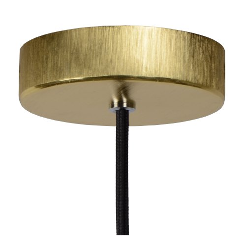 LUCIDE ZINO Pendant E27/60W Satin Brass/Smoke Glass závěsné svítidlo, lustr - obrázek