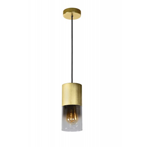 LUCIDE ZINO Pendant E27/60W Satin Brass/Smoke Glass závěsné svítidlo, lustr - obrázek