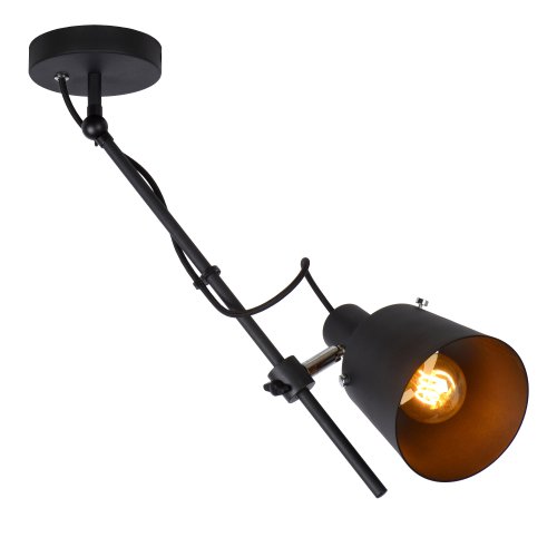 LUCIDE QUINNY Ceiling spot Light E27/40W H 50cm Black - obrázek