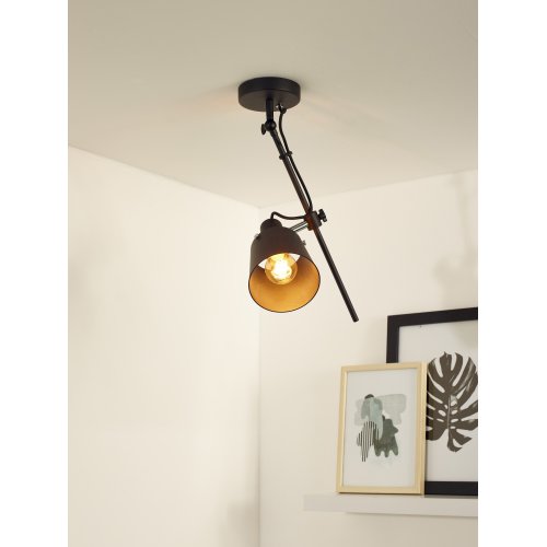 LUCIDE QUINNY Ceiling spot Light E27/40W H 50cm Black - obrázek