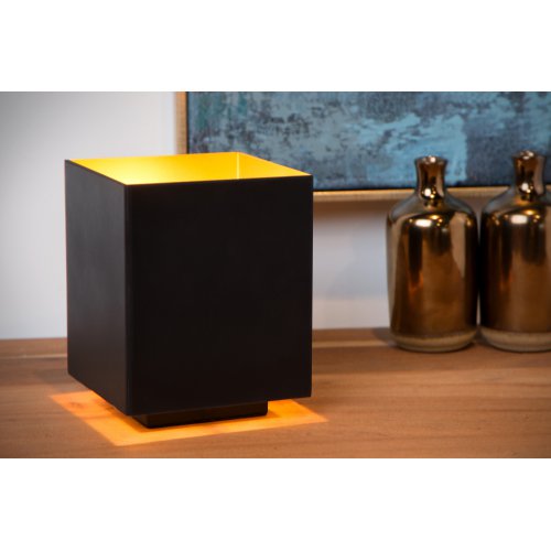 LUCIDE SUZY Table lamp E14/40W Square Black/Gold stolní lampa - obrázek