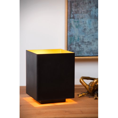 LUCIDE SUZY Table lamp E14/40W Square Black/Gold stolní lampa - obrázek