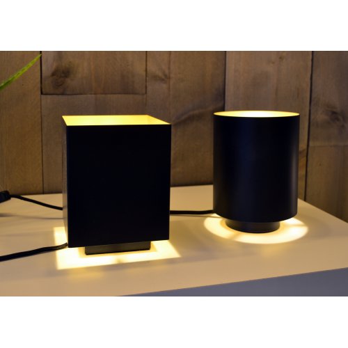 LUCIDE SUZY Table lamp E14/40W Square Black/Gold stolní lampa - obrázek