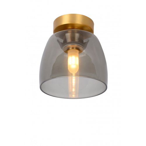 LUCIDE TYLER Wall Light 1xG9/33W Gold/Smoke Glass nástěnné svítidlo