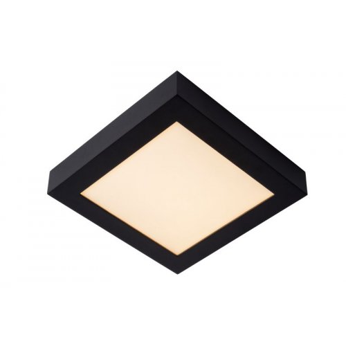 LUCIDE BRICE-LED Ceiling L. Dimmable 22W Square IP44 Blac