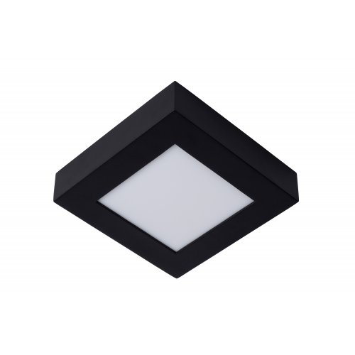 LUCIDE BRICE-LED Ceiling L Dimmable 15W Square IP44 Black - obrázek
