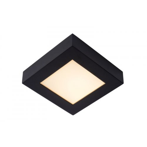 LUCIDE BRICE-LED Ceiling L Dimmable 15W Square IP44 Black