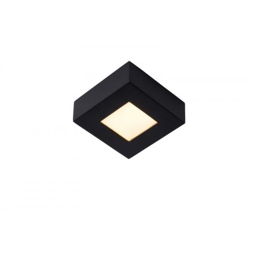LUCIDE BRICE-LED Ceiling L Dimmable 8W Square IP44 Black - obrázek