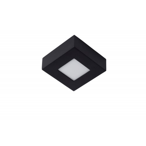 LUCIDE BRICE-LED Ceiling L Dimmable 8W Square IP44 Black - obrázek
