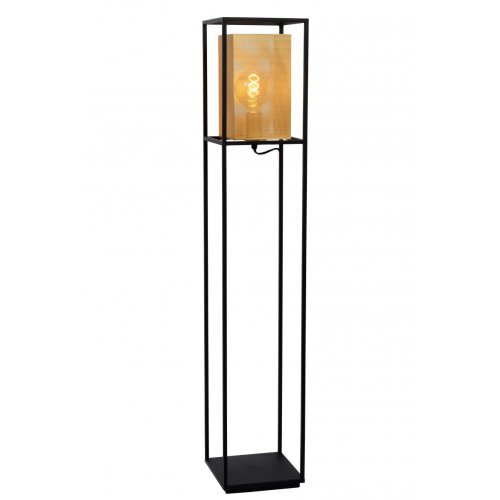 LUCIDE SANSA Floor lamp 1xE27/40W Black/Gold stojací lampa - obrázek