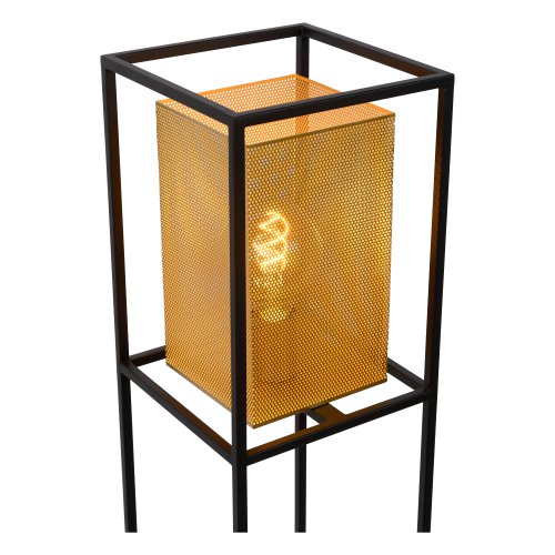 LUCIDE SANSA Floor lamp 1xE27/40W Black/Gold stojací lampa - obrázek