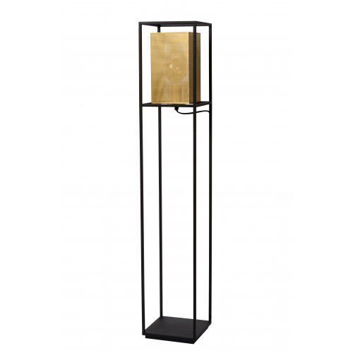 LUCIDE SANSA Floor lamp 1xE27/40W Black/Gold stojací lampa - obrázek