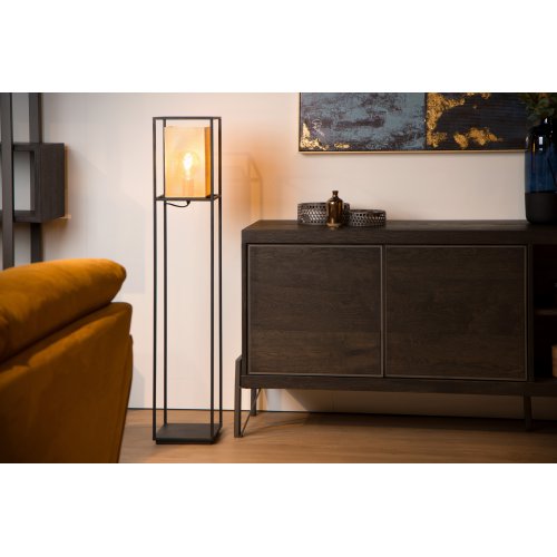 LUCIDE SANSA Floor lamp 1xE27/40W Black/Gold stojací lampa - obrázek