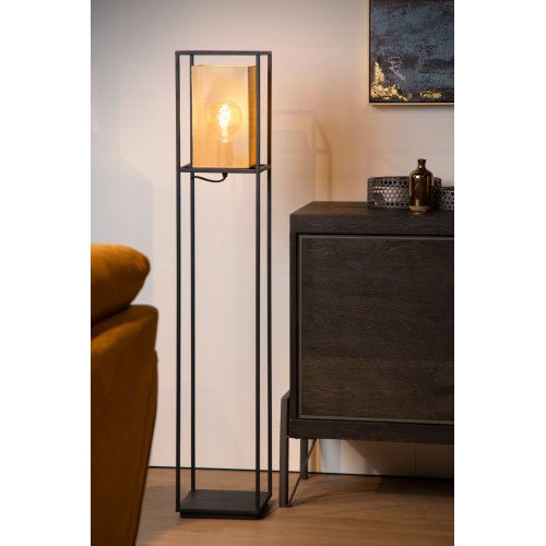 LUCIDE SANSA Floor lamp 1xE27/40W Black/Gold stojací lampa - obrázek