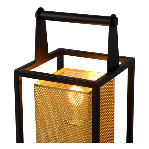 LUCIDE SANSA Table lamp 1xE27/40W Black/Gold stolní lampa - obrázek