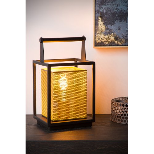 LUCIDE SANSA Table lamp 1xE27/40W Black/Gold stolní lampa - obrázek