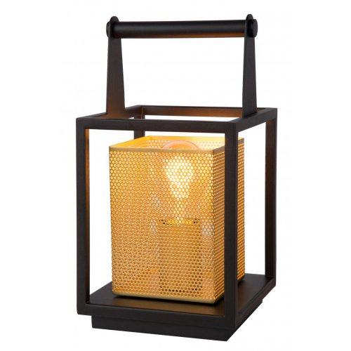LUCIDE SANSA Table lamp 1xE27/40W Black/Gold stolní lampa