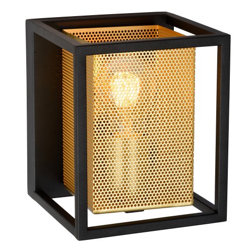 LUCIDE SANSA Wall light 1xE27/40W Black/Gold nástěnné svítidlo - obrázek