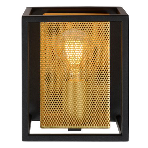 LUCIDE SANSA Wall light 1xE27/40W Black/Gold nástěnné svítidlo - obrázek