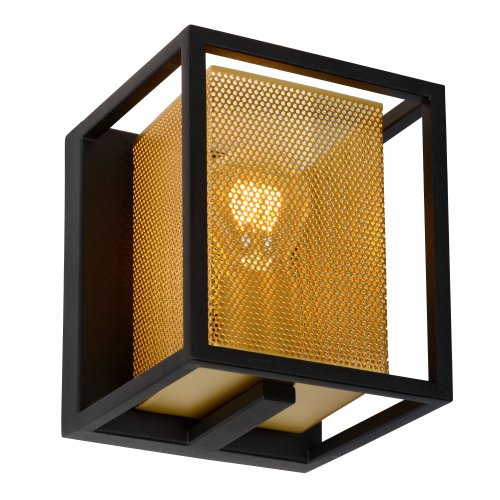 LUCIDE SANSA Wall light 1xE27/40W Black/Gold nástěnné svítidlo - obrázek