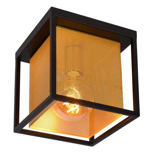 LUCIDE SANSA Ceiling light 1xE27/40W Black/Gold - obrázek