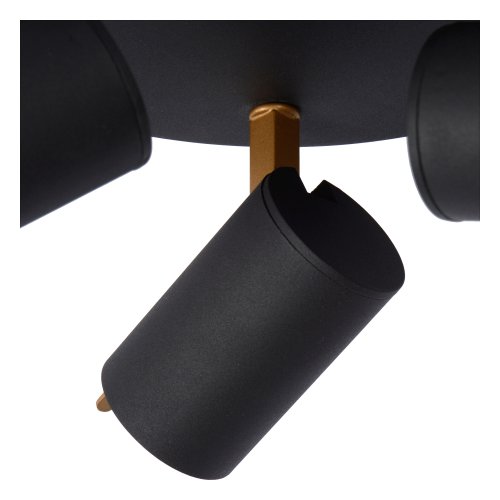 LUCIDE GRONY Ceiling Spotlight 3xGu10/5W  Black/Gold - obrázek