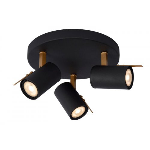 LUCIDE GRONY Ceiling Spotlight 3xGu10/5W  Black/Gold