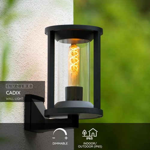 LUCIDE CADIX Outdoor Ceiling light E27/max 15W led Black venkovní svítidlo - obrázek