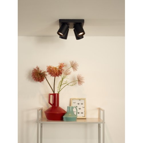 LUCIDE NIGEL Ceiling spotlight 4xGU10/5W Black - obrázek
