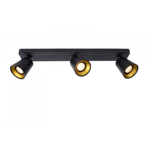LUCIDE TURNON Ceiling spotlight 3xGU10/5W Black / Gold