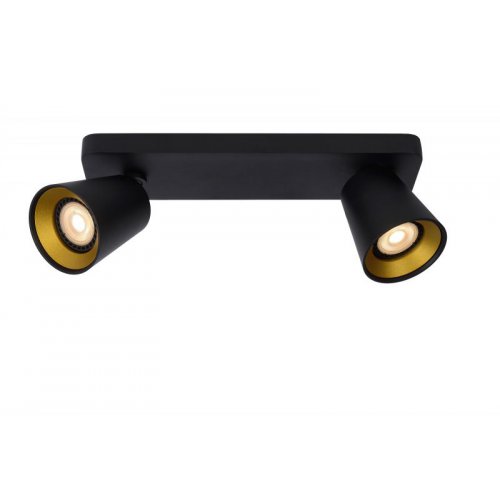 LUCIDE TURNON Ceiling spotlight 2xGU10/5W Black / Gold