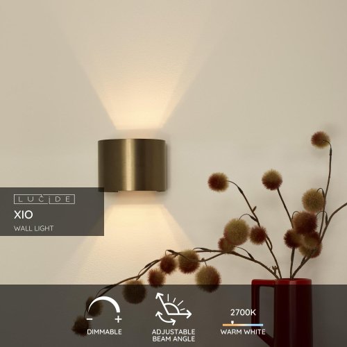 LUCIDE XIO Wall Light Round G9/3.5W 350LM 2700K Bronze nástěnné svítidlo - obrázek