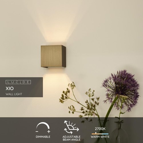 LUCIDE XIO Wall Light Square G9/3.5W 350LM 2700K Bronze nástěnné svítidlo - obrázek