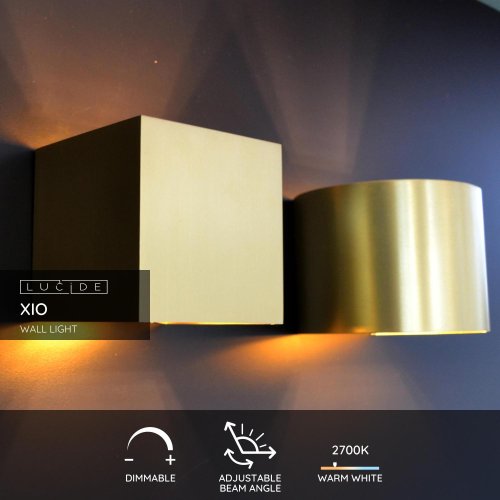 LUCIDE XIO Wall Light Square G9/3.5W 350LM 2700K Satin Br nástěnné svítidlo - obrázek