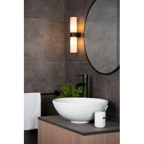 LUCIDE JESSE Wall ligh Bathroom 2xG9/33W Black nástěnné svítidlo - obrázek