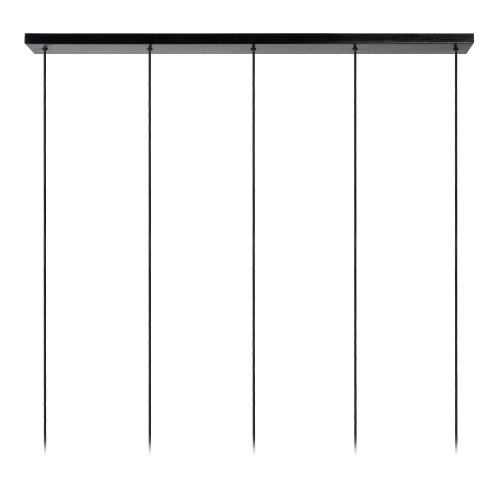 LUCIDE ORLANDO Pendant 5xE27/60W Black/Smoke Glass závěsné svítidlo, lustr - obrázek